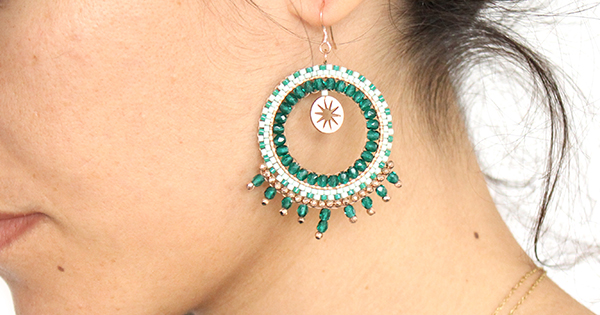 Schéma Comment tisser des perles autour d'un anneau ?